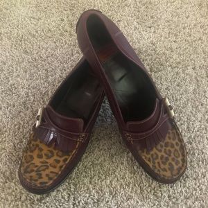 Like New Goffredo Fantini Low Heel Loafer Pumps Shoes, Size 39.5, Leather!